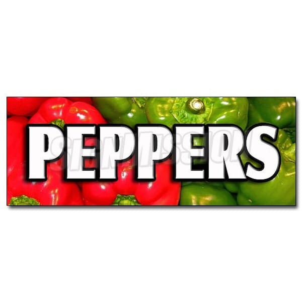 Safety Sign, 48 in Height, Vinyl, 18 in Length, Peppers